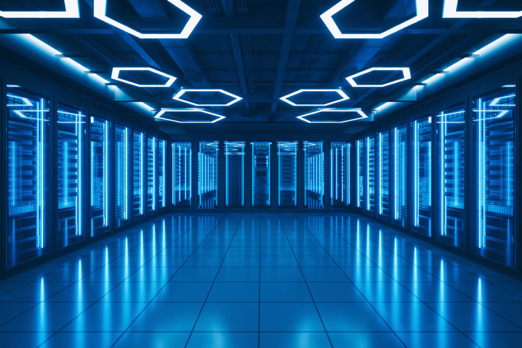 data center server room; tech stack